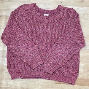 Faherty Mixed Stitch Cotton Roll Neck Crew - Queensland Coral - Size XL